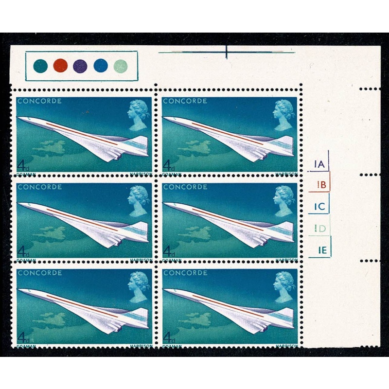 1969 Concorde 4d. Upper right Cyl. 1A 1B 1C 1D 1E block of six