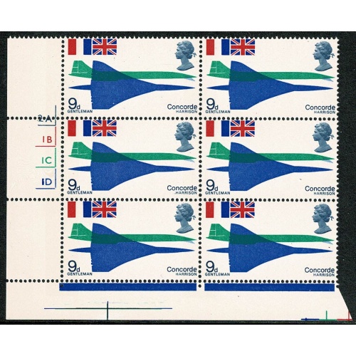 1969 Concorde 9d. Lower left Cyl. 2A 1B 1C 1D block of six