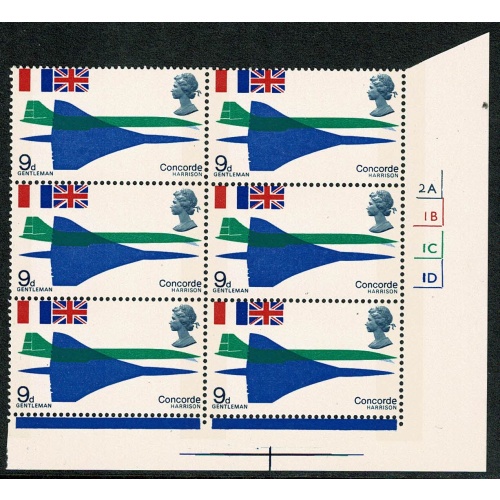 1969 Concorde 9d. Lower right Cyl. 2A 1B 1C 1D block of six