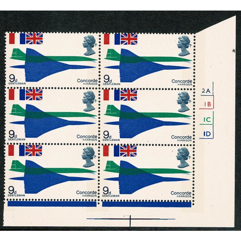 1969 Concorde 9d. Lower right Cyl. 2A 1B 1C 1D block of six