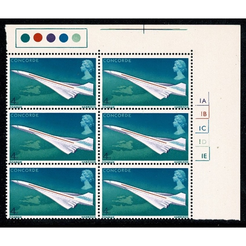 1969 Concorde 4d. Upper right Cyl. 1A 1B 1C 1D 1E block of six