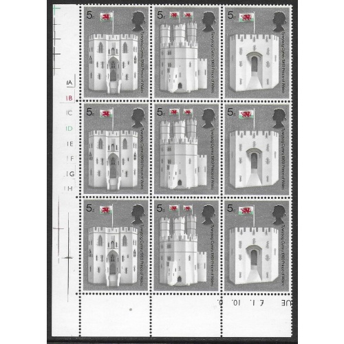 1969 Investiture 5d. MISSING PHOSPHOR. SG 802/4Eya. Cylinder block.