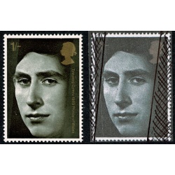 1969 Investiture 1/-. Error DIAGONAL PHOS BANDS. SG Spec. W 169c var