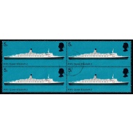 1969 Ships. Set of 5 values in fine used blocks. SG 778-783