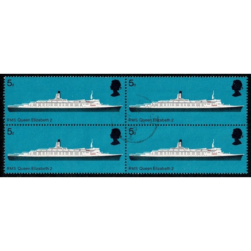 1969 Ships. Set of 5 values in fine used blocks. SG 778-783