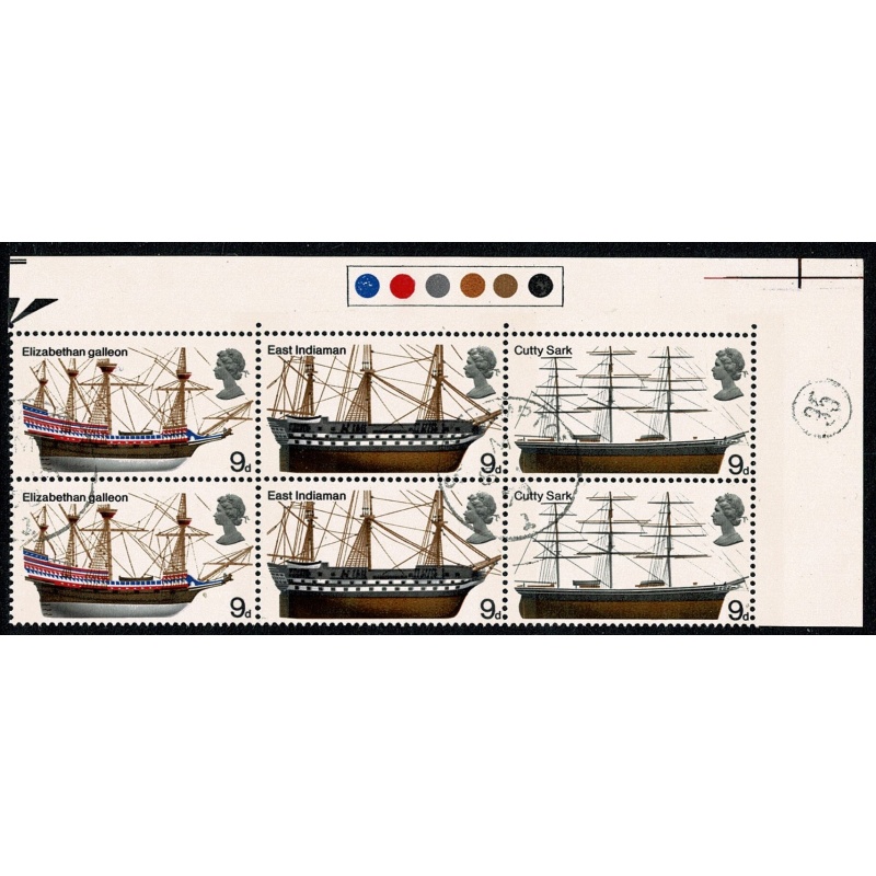 1969 Ships. Set of 5 values in fine used blocks. SG 778-783