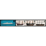 1969 Ships. Set of 5 values  fine used blocks. SG 778-783
