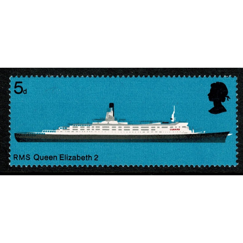 Details Seller History 1969 Ships 5d. SHIFT OF TURQUOISE. SG 778 var.