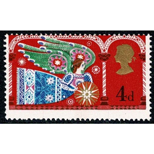 1969 Christmas 4d. SHIFT OF HORIZONTAL PERFORATIONS.