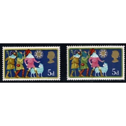 1969 Christmas 5d. MISSING GREEN. SG 813d