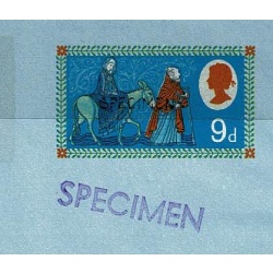 1969 Christmas Airletter. SPECIMEN overprint