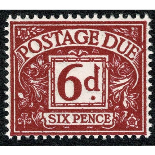 6d purple. Watermark Crowns. UM single SG D63
