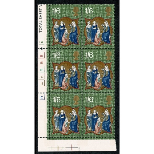 1970 Christmas 1/6. Cyl 1A 1B 1D 1E 1F 1G 1J 1C p7 no dot.