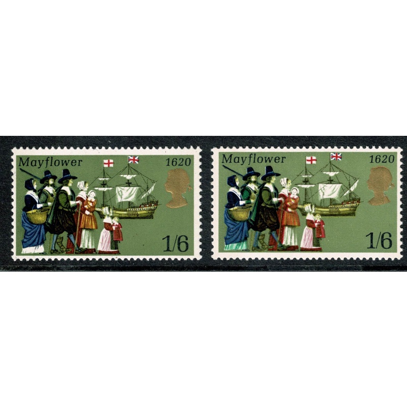1970 General Anniversaries 1/6  MISSING EMERALD. SG 822b.