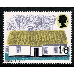 1970 Cottages 1/6. SHIFT OF TURQUOISE ERROR. SG 818 var.