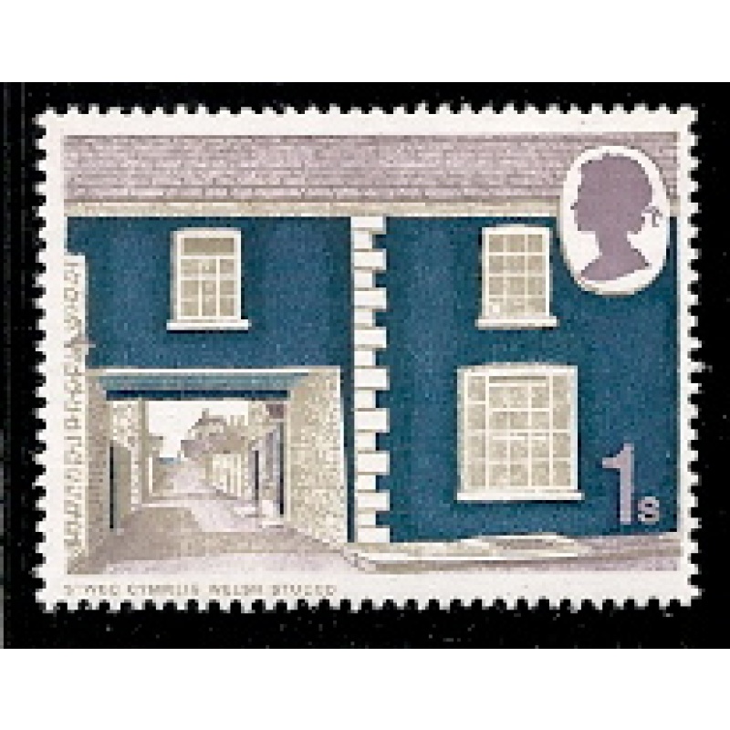 SG 817Ey. 1970 Rural Architecture 1/-. Missing Phosphor