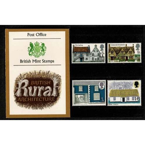 1970 Cottages Presentation Pack. Two tufts on unicorns head.