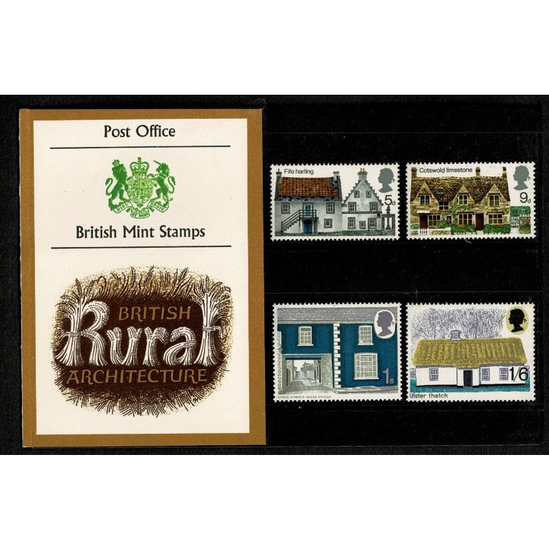1970 Cottages Presentation Pack. Two tufts on unicorns head.
