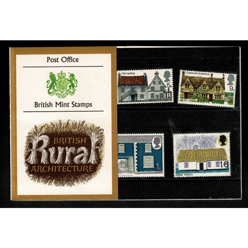 1970 Cottages Presentation Pack. Two tufts on unicorns head.