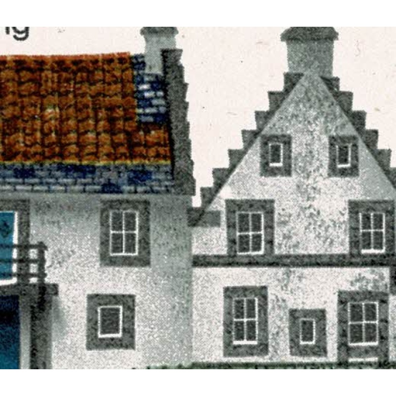 1970 Cottages 5d. Listed minor constant flaw "white patrch above left hand first floor window" SG 815 var