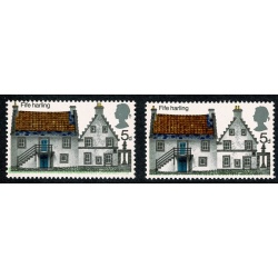 1970 Cottages 5d. SHIFT OF GREEN ERROR. SG 815 var.