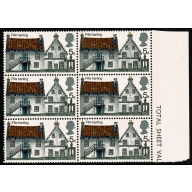 1970 Cottages 5d. Listed variety "nick in hair" SG Spec. W178g