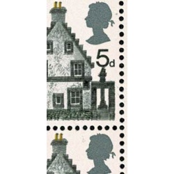 1970 Cottages 5d. Listed variety "nick in hair" SG Spec. W178g