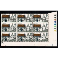 1970 Cottages 5d. Listed minor constant flaw "white patches ion wall by top upright of bannister" SG 815 var