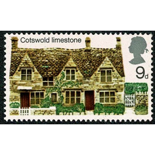 1970 Rural Architecture 5d. Missing Phosphor. SG 816y.