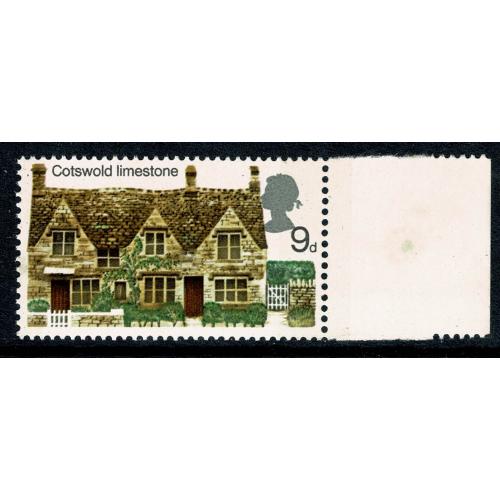 1970 Cottages 9d. SHIFT OF GREY. SG 816 var.