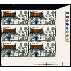 1970 Cottages 5d. Excellent listed minor constant variety "patches on wall" SG 815 var.