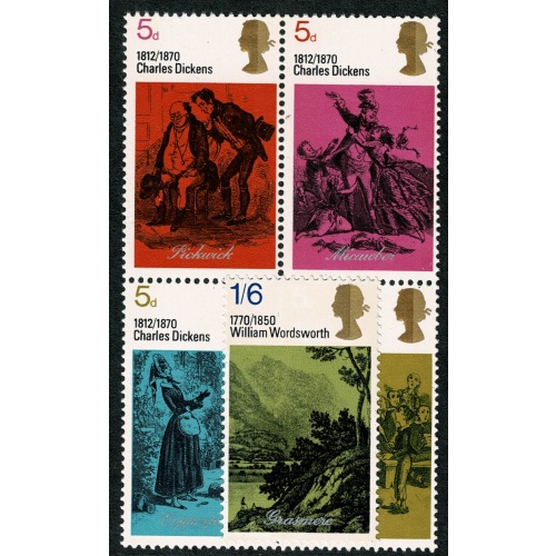 1970  Literary Anniversaries. SG 828-828
