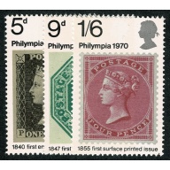 1970  "Philympia". SG 835-837