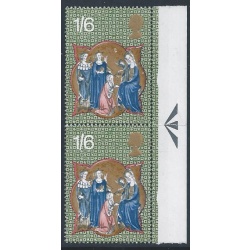 1970 Christmas 1/6. TURQUOISE GREEN SHIFT PAIR. SG 840 var.