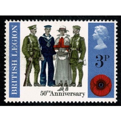 1971 General Anniversaries 3p. SHIFT OF GREY. SG 887 var