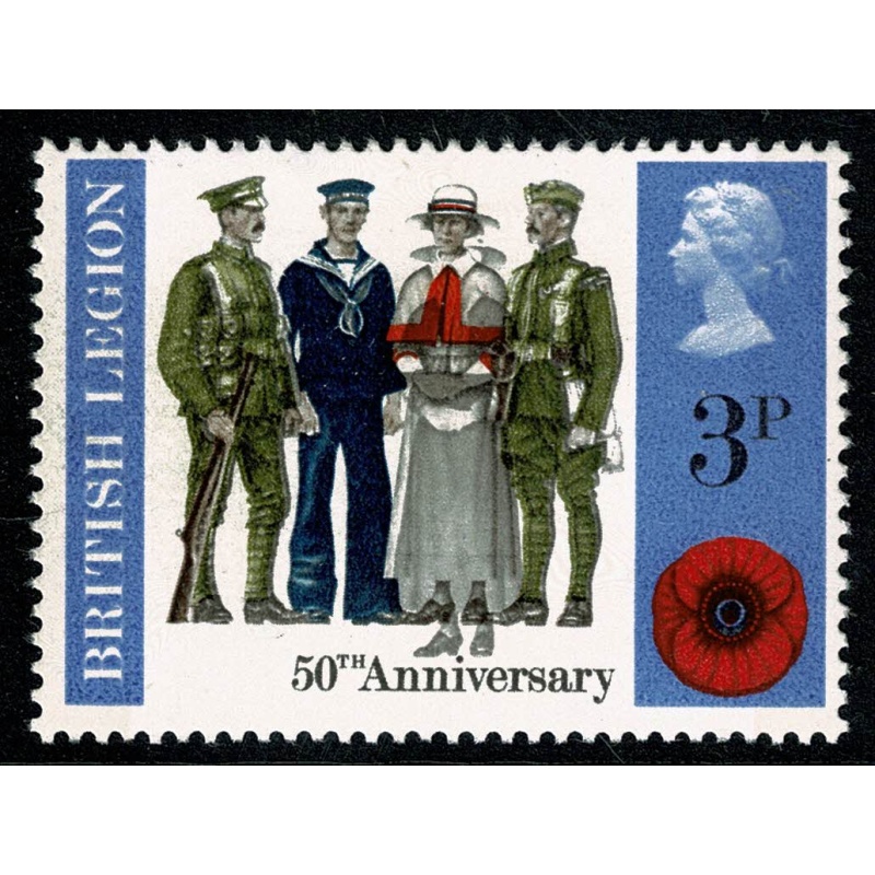 1971 General Anniversaries 3p. SHIFT OF GREY. SG 887 var