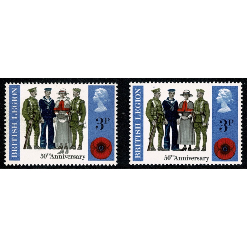 1971 General Anniversaries 3p. SHIFT OF GREY. SG 887 var