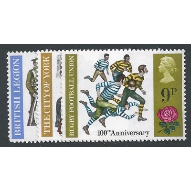 1971 General Anniversaries. Unmounted Mint set of 3 values. SG 887-889