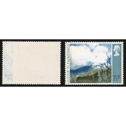 1971 "Ulster" paintings 7½p. OFFSET of grey blue. SG 882 var