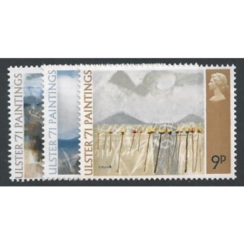 1971 "Ulster" Paintings. Unmounted Mint set of 3 values. SG 881-883.