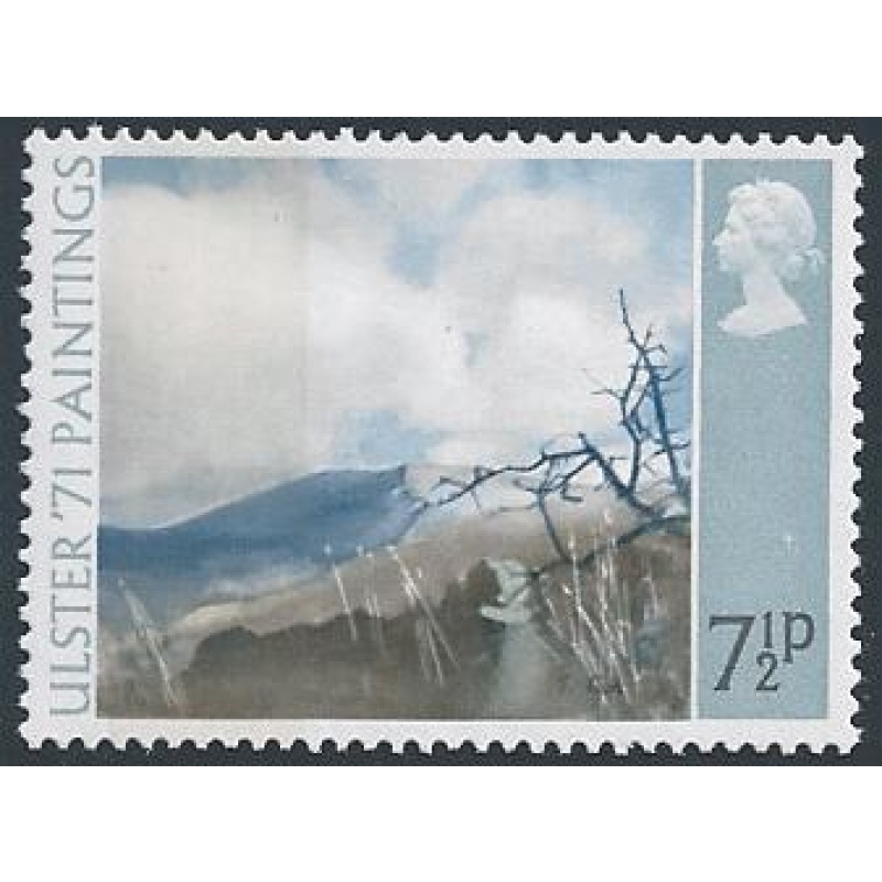 1971 "Ulster" Paintings 7½p. Broad Band 4mm from left edge. SG Spec. W202c