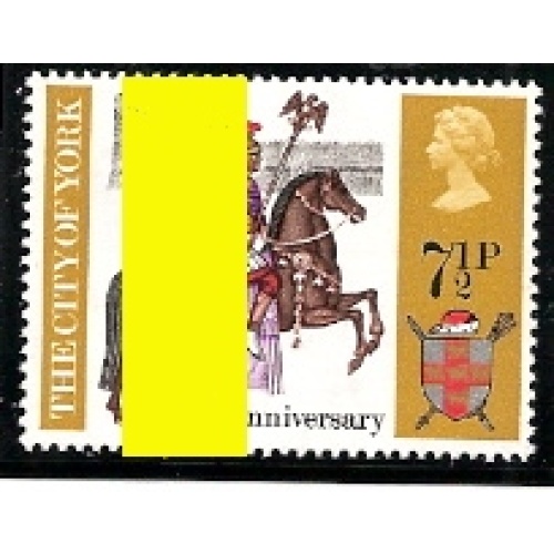 1971 General Anniversaries 7½p. Broad Band 8mm from left edge. SG 888 var