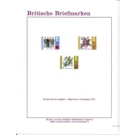 1971 General Anniversaries. Set on GPO German Publicity Card.