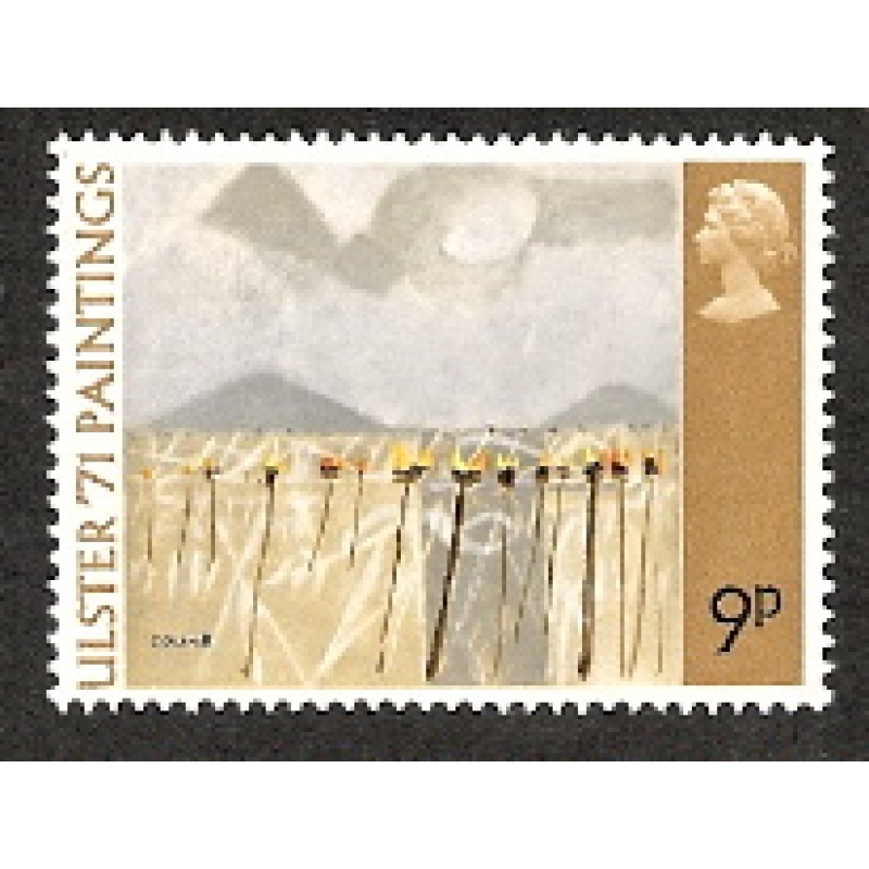 SG 883Ey. 1971 "Ulster" 9p Missing Phosphor