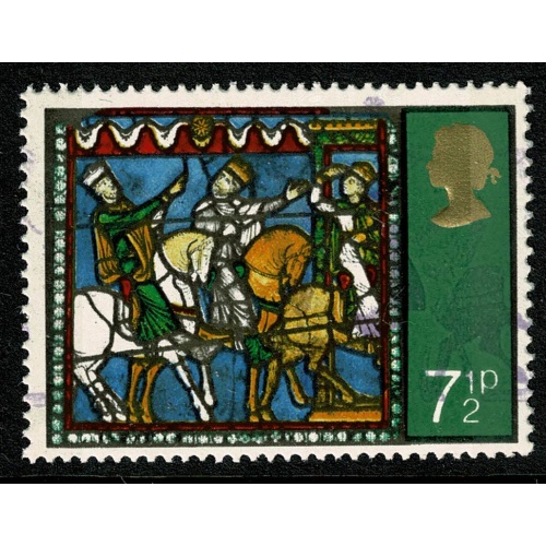 1971 Christmas 7½p. SHIFT OF LILAC. SG 896 var