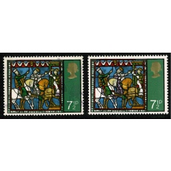 1971 Christmas 7½p. SHIFT OF LILAC. SG 896 var