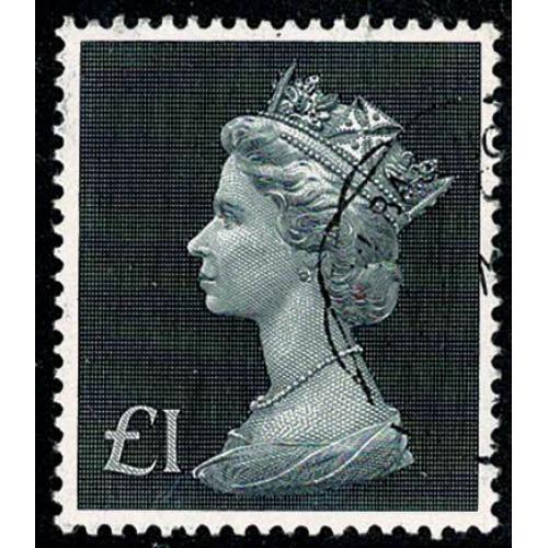 1972 £1 bluish black (redrawn value) SG 831b. Fine used single