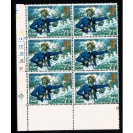 1972 General Anniversaries 7½p. EMBOSSING SHIFT. Cylinder block. SG 902 var