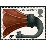 1972 BBC 5p. Missing Phosphor. SG 910y.