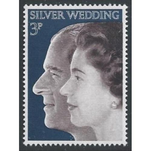1972 Royal Silver Wedding 3p (Jumelle). SG 918